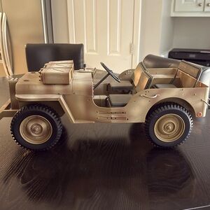 Formative International WWII Hasbro GI Joe Jeep Desert Patrol Military Vehicle.
